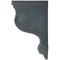 Ekena Millwork 3 3/8"W x 6 1/2"D x 10 1/2"H Boston Traditional Scroll Wood Vintage Decor Corbel, Driftwood Blue CORWD03X06X10TSBU - alternate 2